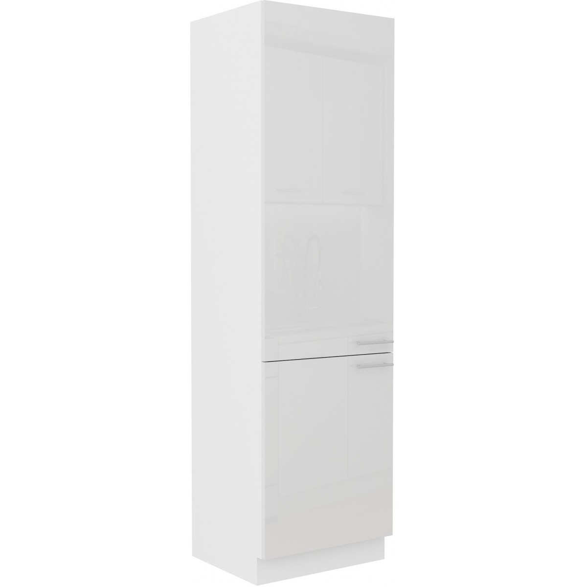 Szafka kuchenna dolna 60 cm słupek LARA 60DK 210 2F biała połysk