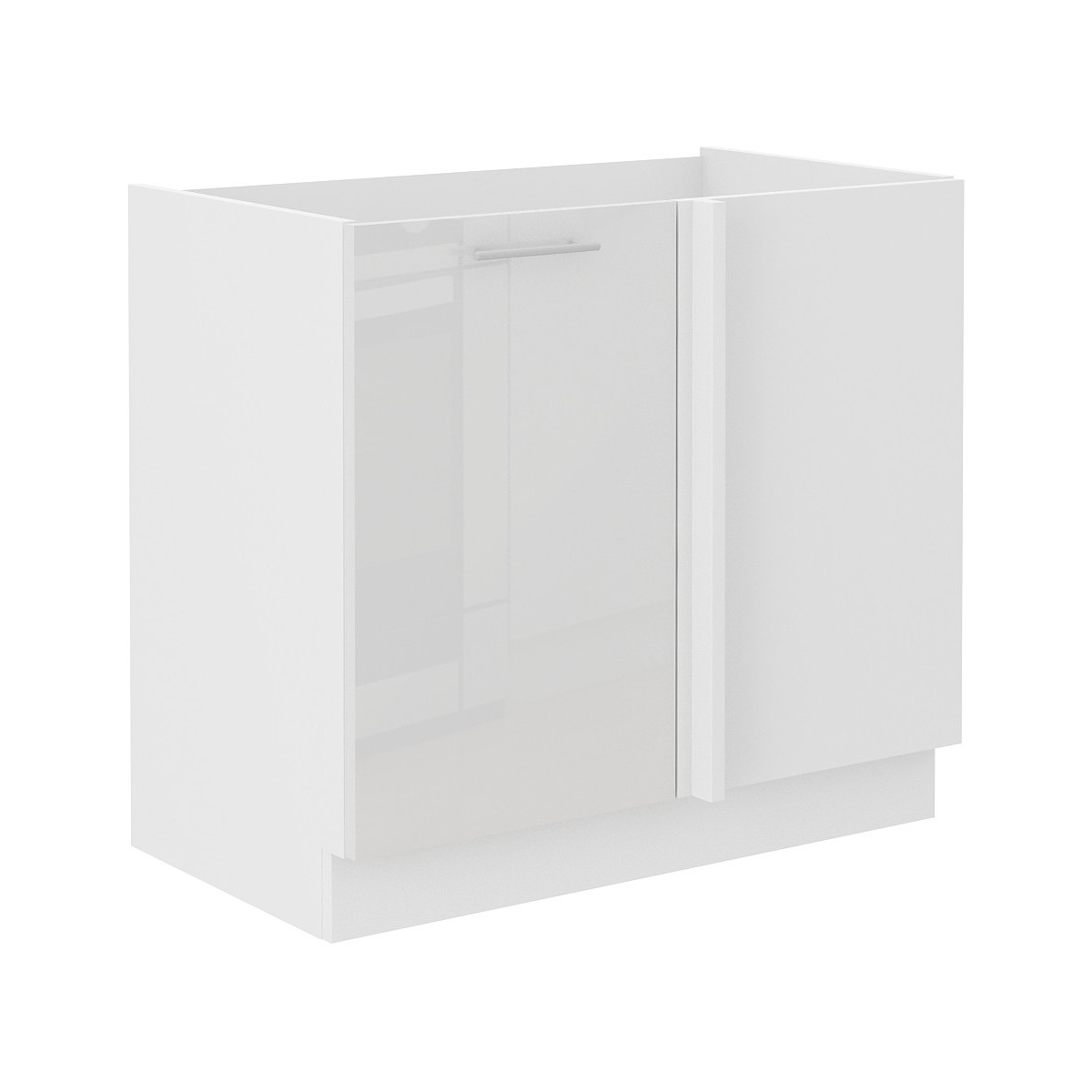 Szafka kuchenna dolna narożna dostawna 105 cm LARA 105DN 1F BB biała połysk