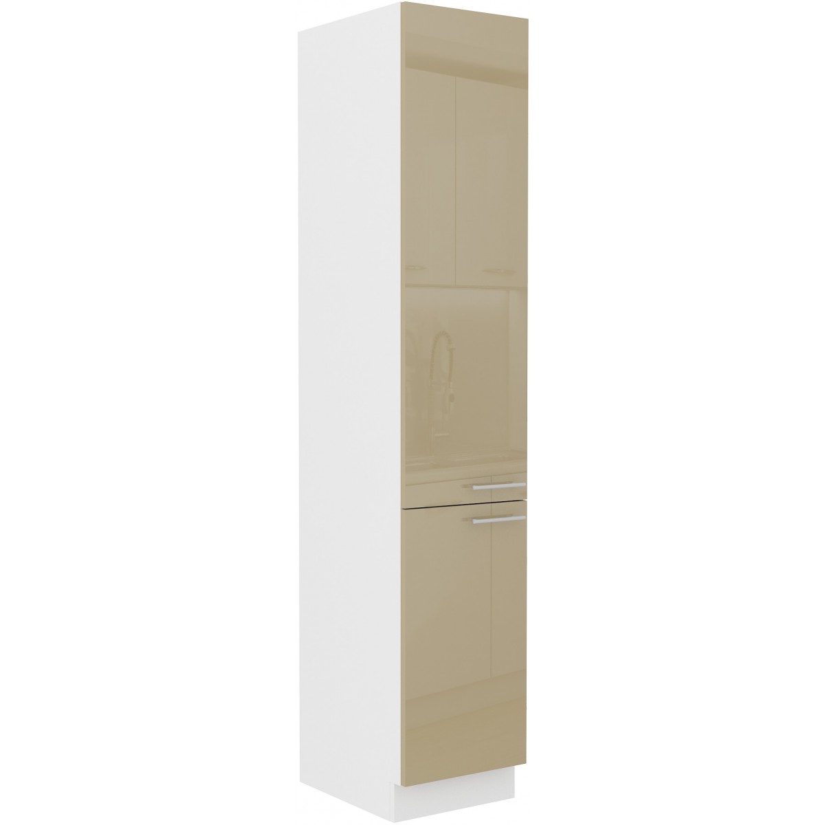 Szafka kuchenna dolna 40 cm słupek LARA 40DK 210 2F Cappucino połysk