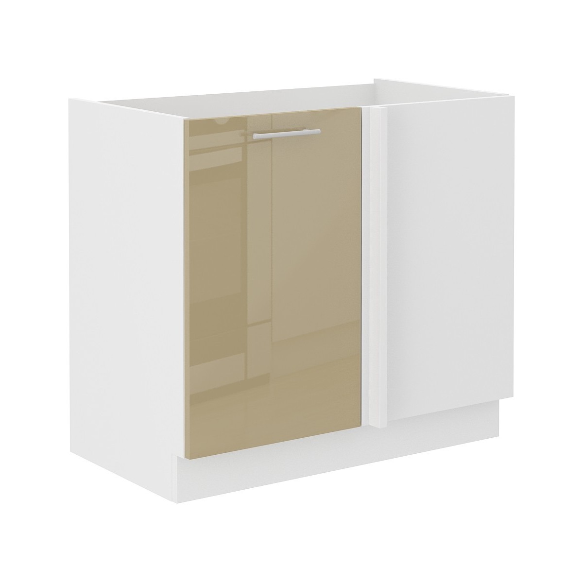 Szafka kuchenna dolna narożna dostawna 105 cm LARA 105DN 1F BB Cappucino połysk