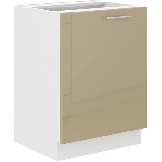 Szafka kuchenna dolna 60 cm LARA 60D 1F BB Cappucino połysk