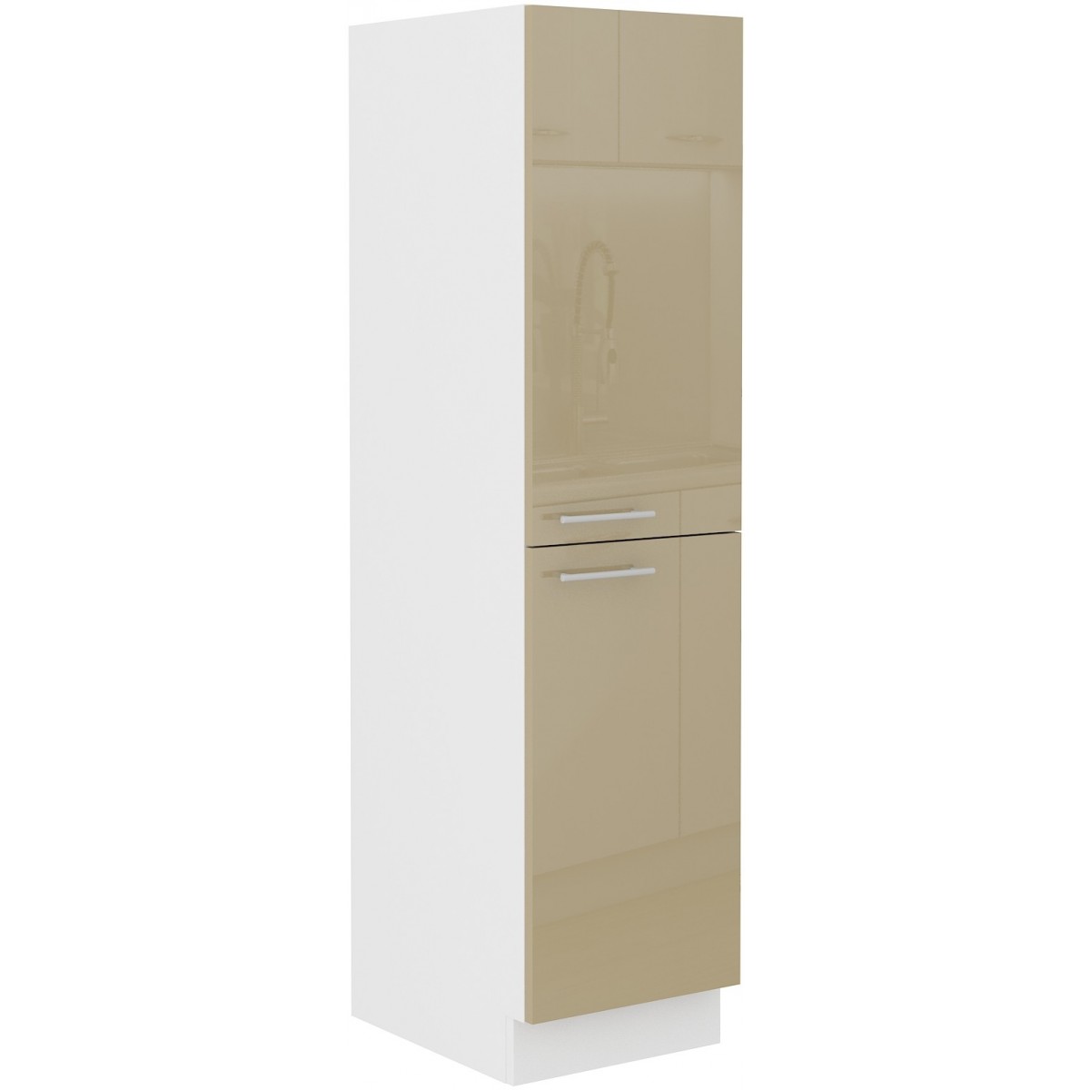 Szafka kuchenna stojąca 30 cm wysoka cappucino połysk LARA 30DK 162 1F Cargo