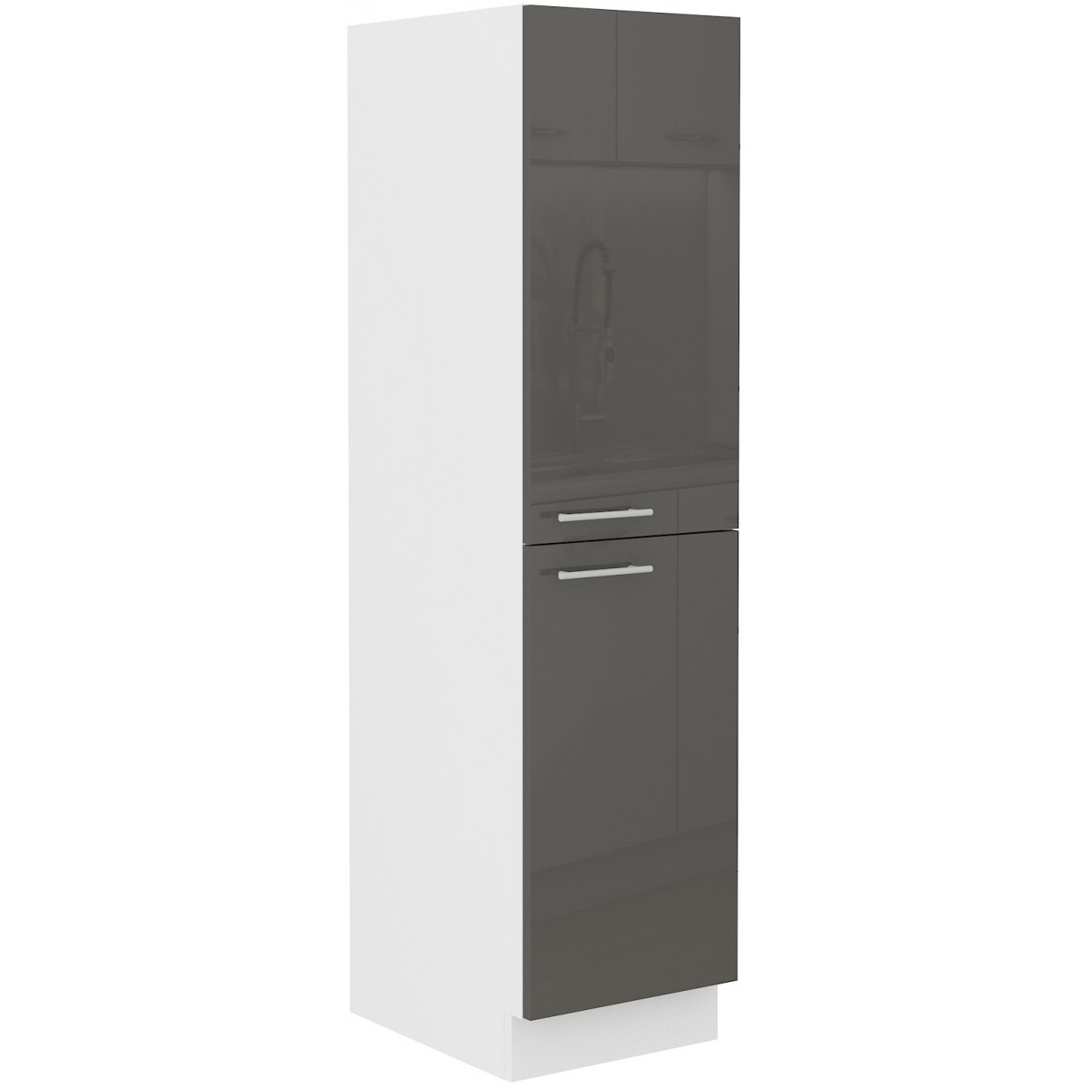Szafka kuchenna stojąca 30 cm grafit połysk słupek LARA 30DK 162 1F Cargo GRWH