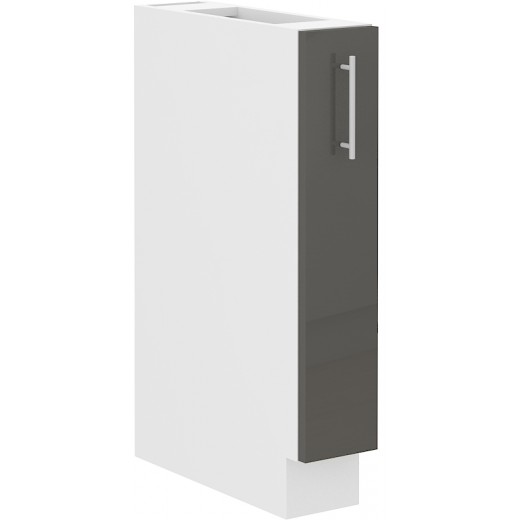 Szafka kuchenna dolna 15 cm grafit połysk LARA 15D BB Cargo GRWH
