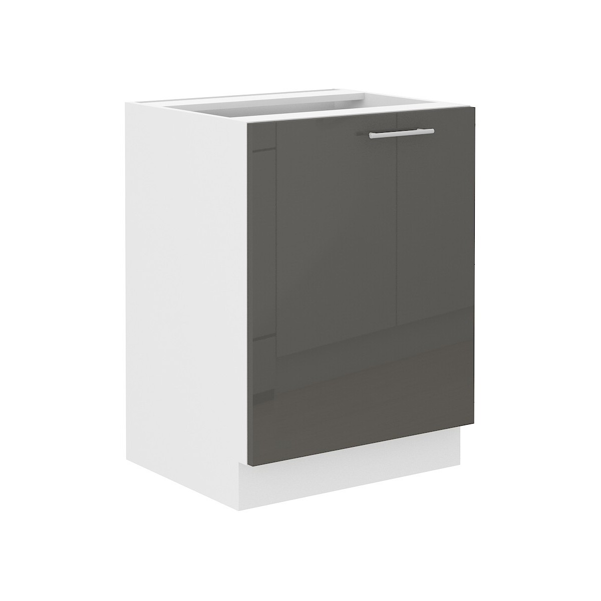 Szafka kuchenna dolna 60 cm LARA 60D 1F BB GRWH grafit połysk