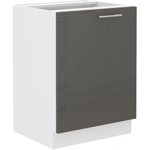 Szafka kuchenna dolna 60 cm LARA 60D 1F BB GRWH grafit połysk