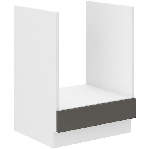 Szafka kuchenna dolna 60 cm pod piekarnik 60 cm słupek LARA 60D GAZ BB GRWH grafit połysk
