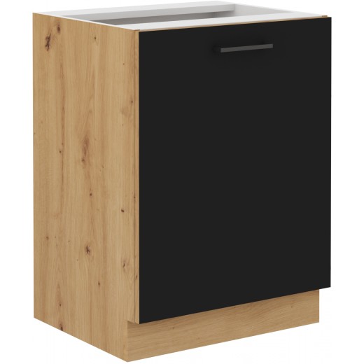Szafka kuchenna dolna 60 cm MODENA 60D 1F BB czarna mat