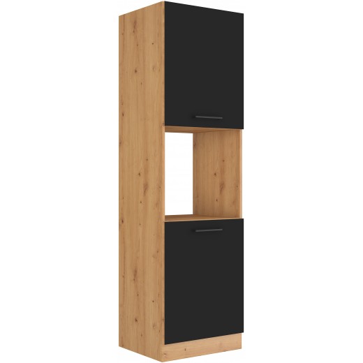 Szafka kuchenna dolna na piekarnik 60 cm słupek MODENA 60DP 210 2F czarna mat