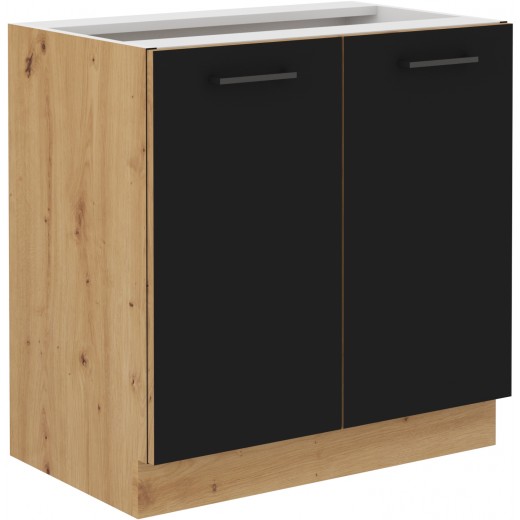Szafka kuchenna dolna MODENA 80D 2F BB czarna mat