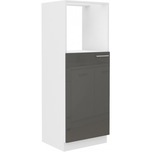Szafka kuchenna dolna 60 cm słupek LARA 60 DKPL 162 1F GRWH grafit połysk