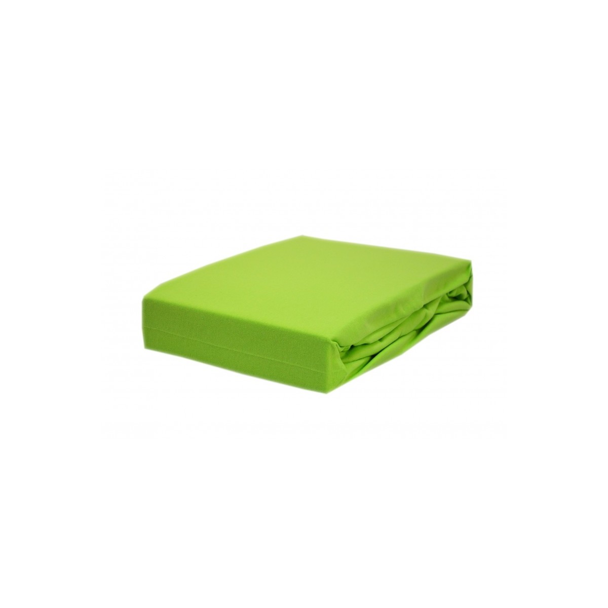 Prześcieradło bawełna jersey z gumką 120x200 limonkowe