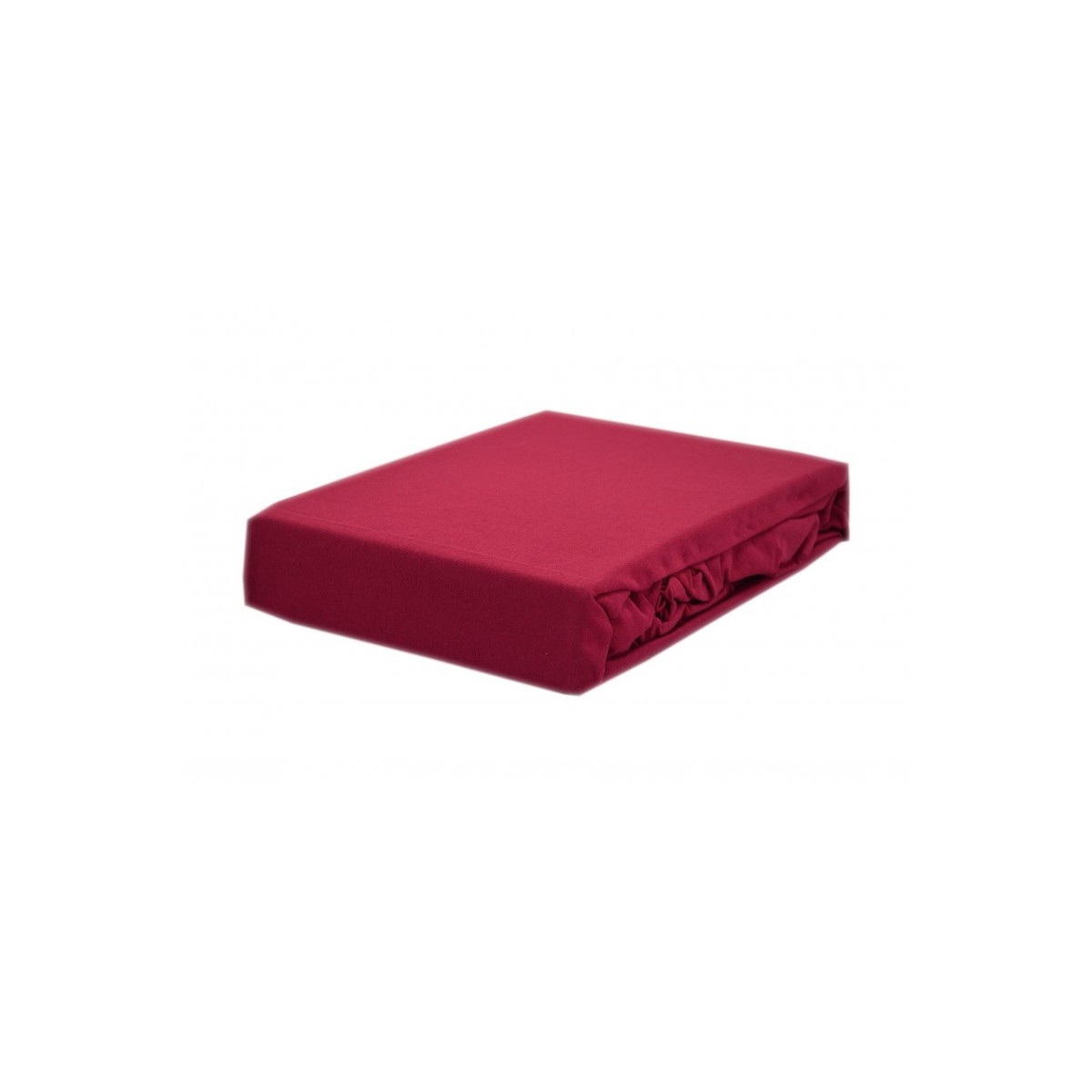 Prześcieradło bawełna jersey z gumką 120x200 bordowe