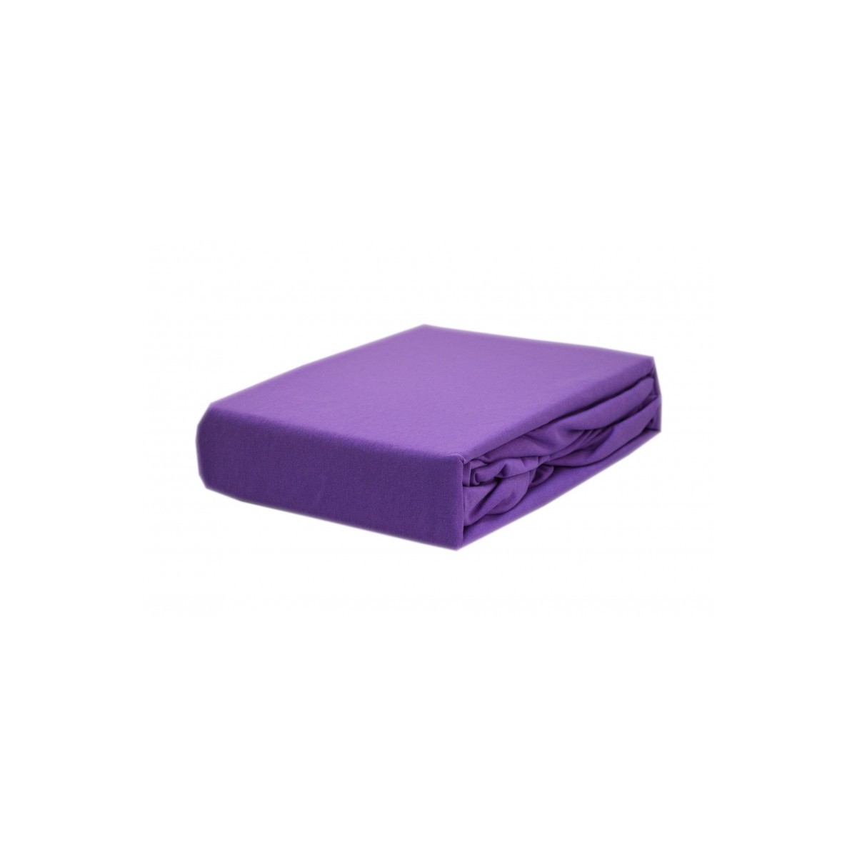Prześcieradło bawełna jersey z gumką 120x200 fioletowe