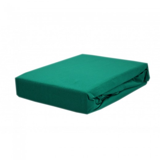Prześcieradło bawełna jersey z gumką 200x220 zielone