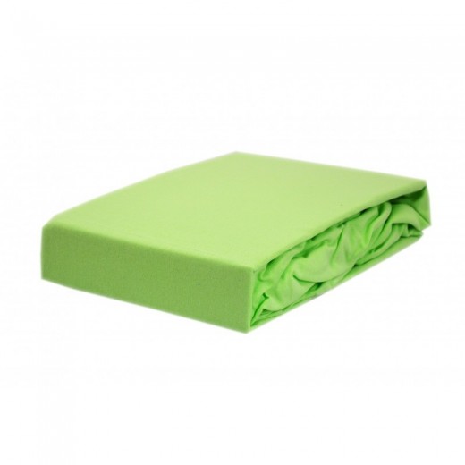 Prześcieradło bawełna jersey z gumką 200x220 zielone