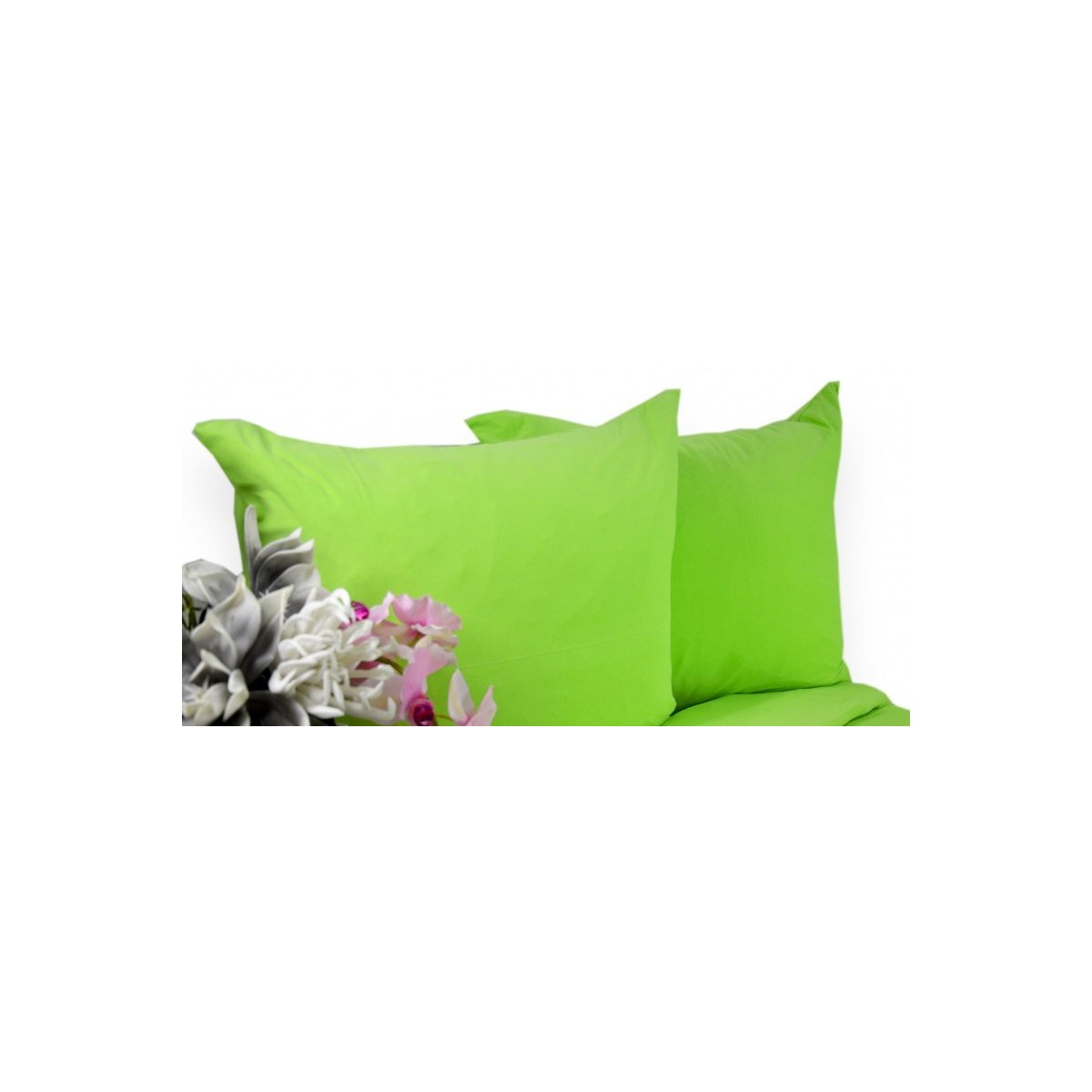 Pościel jersey 160x200 bawełna zielona limonka 35