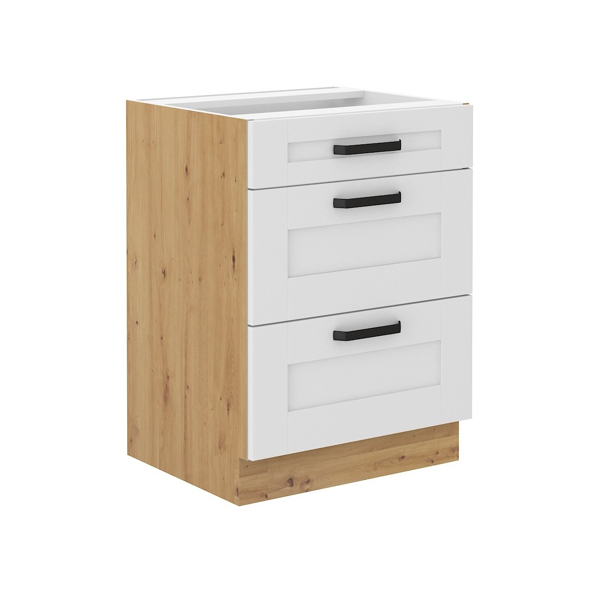 Szafka kuchenna dolna 60 cm LUNA 60D 3S BB WHAR mat