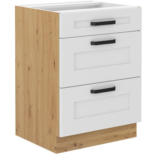Szafka kuchenna dolna 60 cm LUNA 60D 3S BB WHAR mat