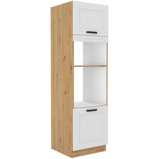 Szafka kuchenna dolna na piekarnik i mikrofalę 60 cm słupek LUNA 60DPM 210 2F WHAR mat