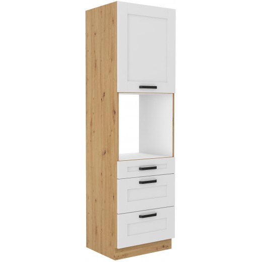 Szafka kuchenna dolna na piekarnik 60 cm słupek LUNA 60DPS 210 3S 1F WHAR mat