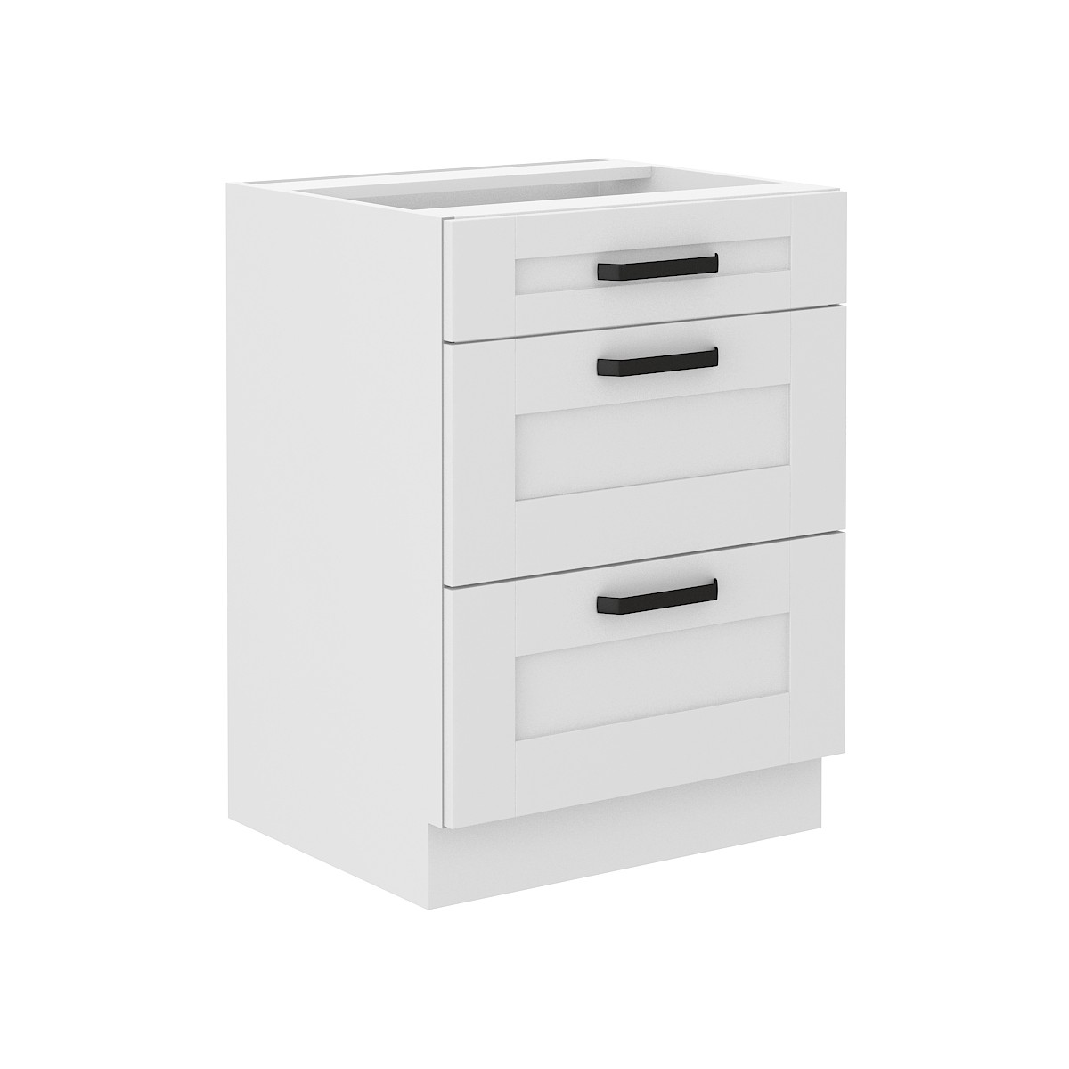 Szafka kuchenna dolna 60 cm LUNA 60D 3S BB WHWH mat