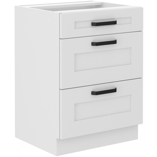 Szafka kuchenna dolna 60 cm LUNA 60D 3S BB WHWH mat