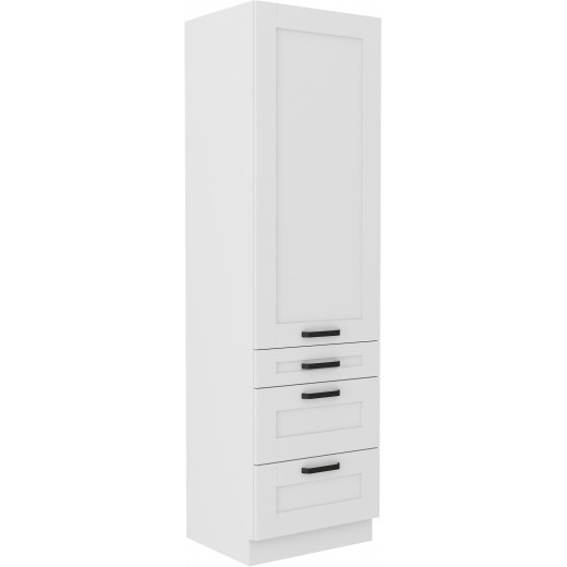 Szafka kuchenna dolna LUNA 60 cm słupek 60DKS 210 3S 1F WHWH mat