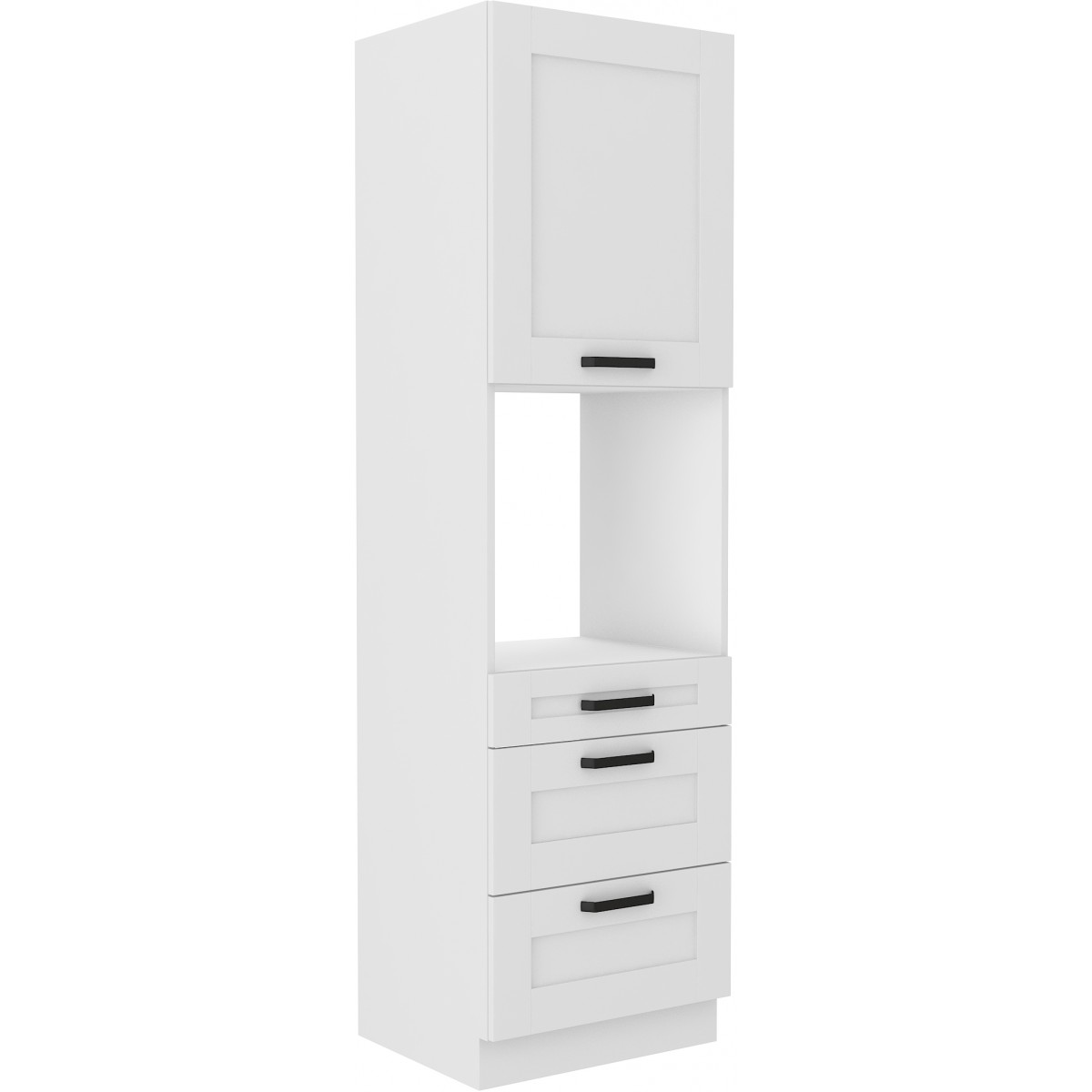 Szafka kuchenna dolna na piekarnik 60 cm słupek LUNA 60DPS 210 3S 1F WHWH mat