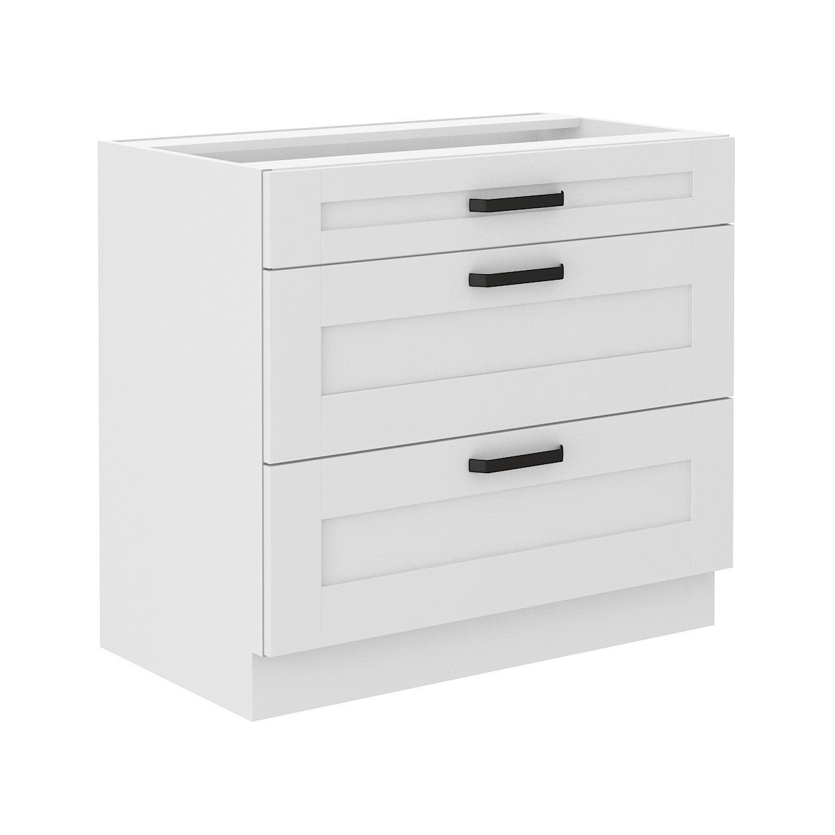 Szafka kuchenna dolna LUNA 80D 3S BB WHWH mat