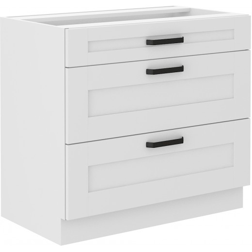 Szafka kuchenna dolna LUNA 80D 3S BB WHWH mat