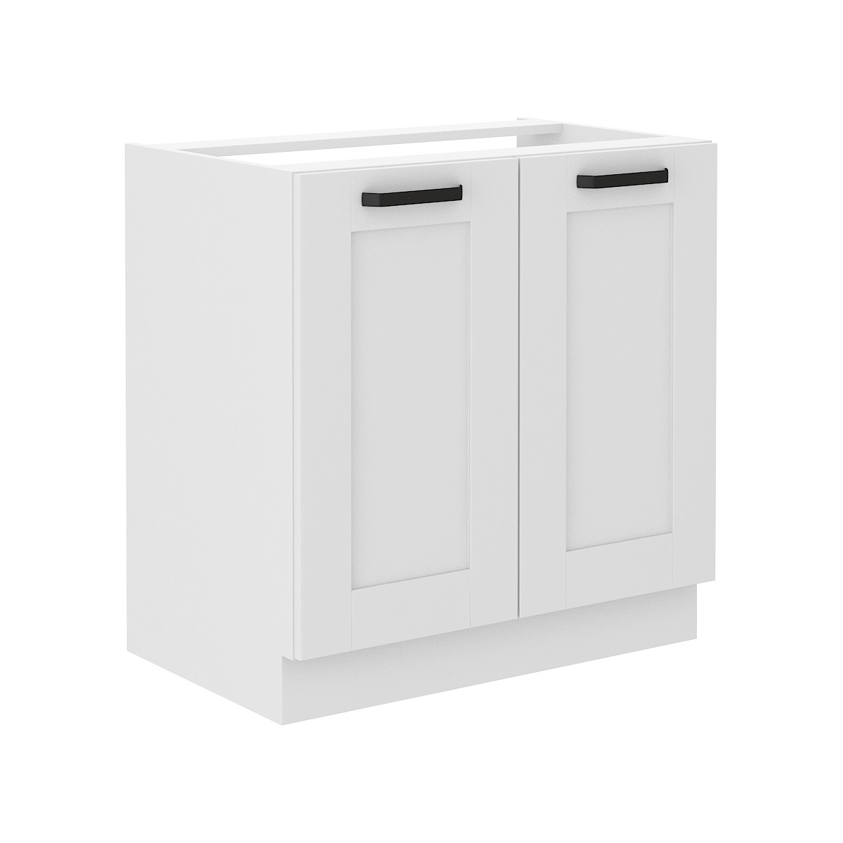 Szafka kuchenna pod zlew 80 cm biała LUNA 80ZL 2F BB WHWH
