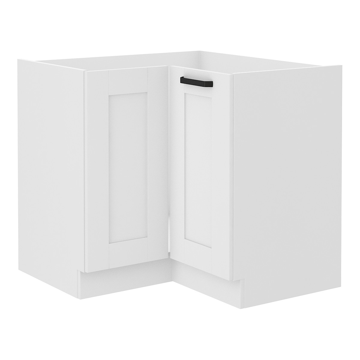 Szafka kuchenna dolna narożna LUNA 90x90DN 1F BB WHWH mat