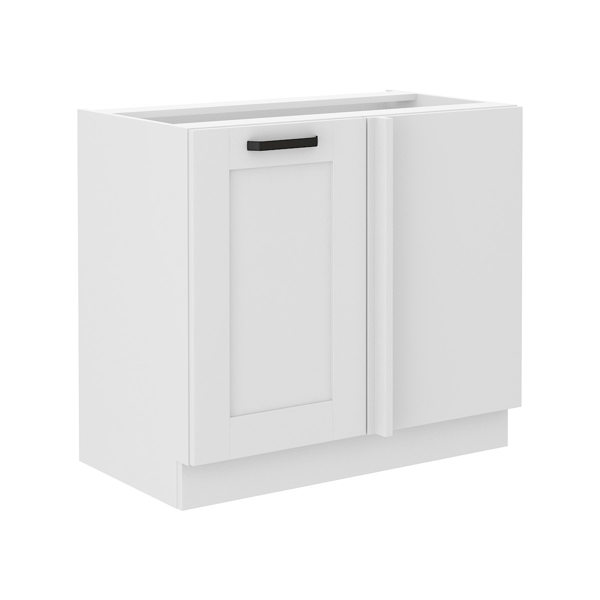 Szafka kuchenna dolna narożna dostawna 105 cm LUNA 105DN 1F BB WHWH mat