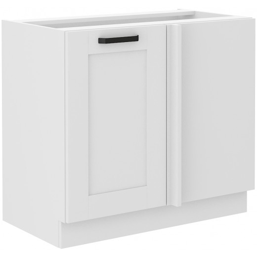 Szafka kuchenna dolna narożna dostawna 105 cm LUNA 105DN 1F BB WHWH mat