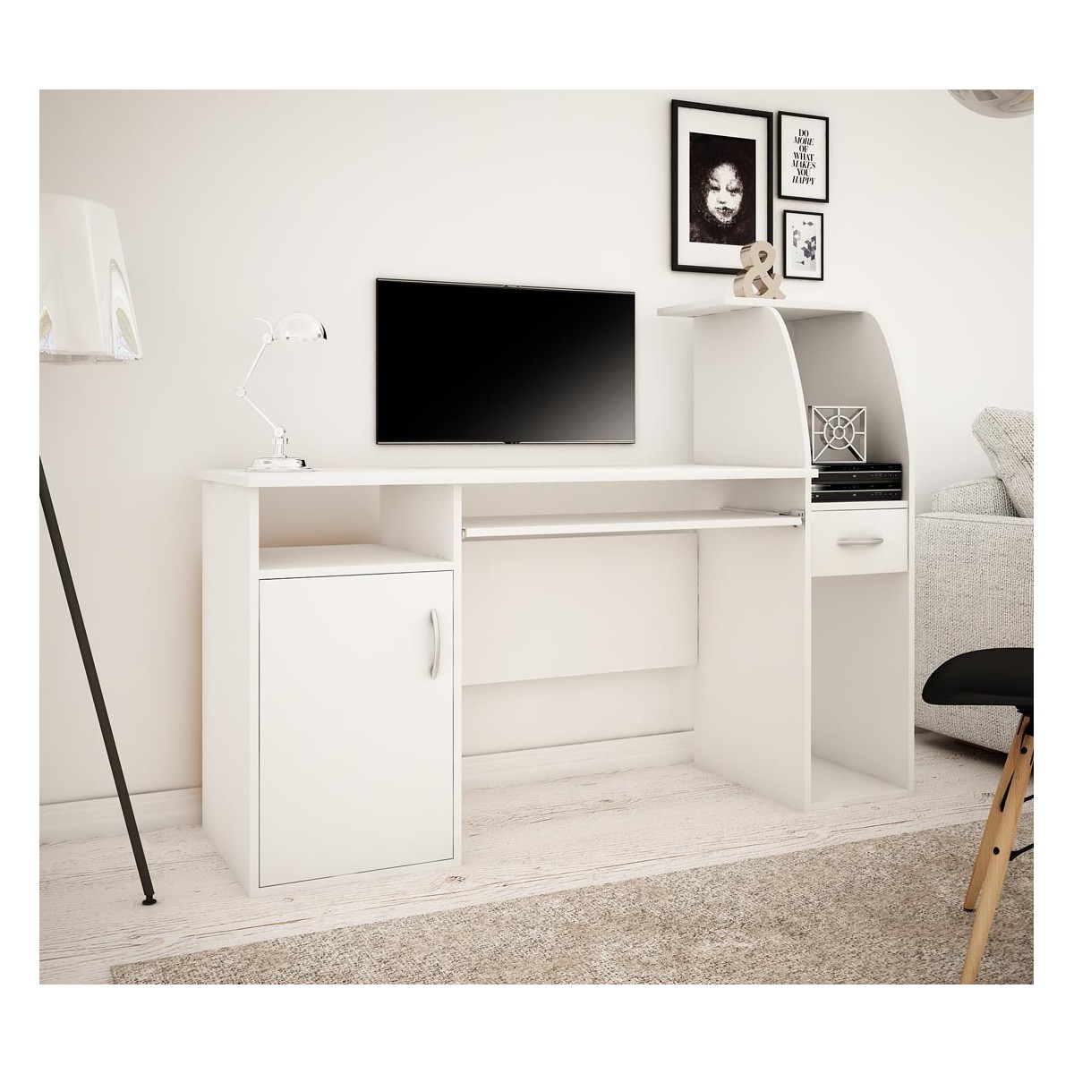 Biurko dziecięce Rysio 50x150 białe