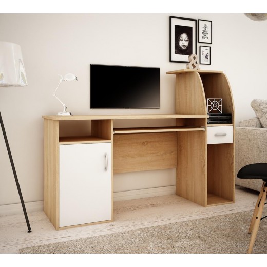 Biurko dziecięce Rysio 50x150 białe sonoma