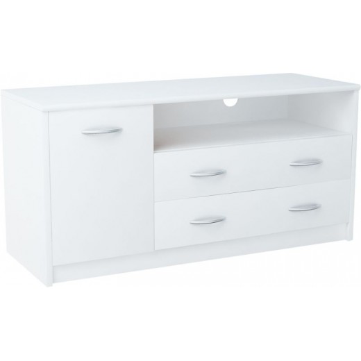 Nowoczesna Komoda RTV biała JULCIA 110cm