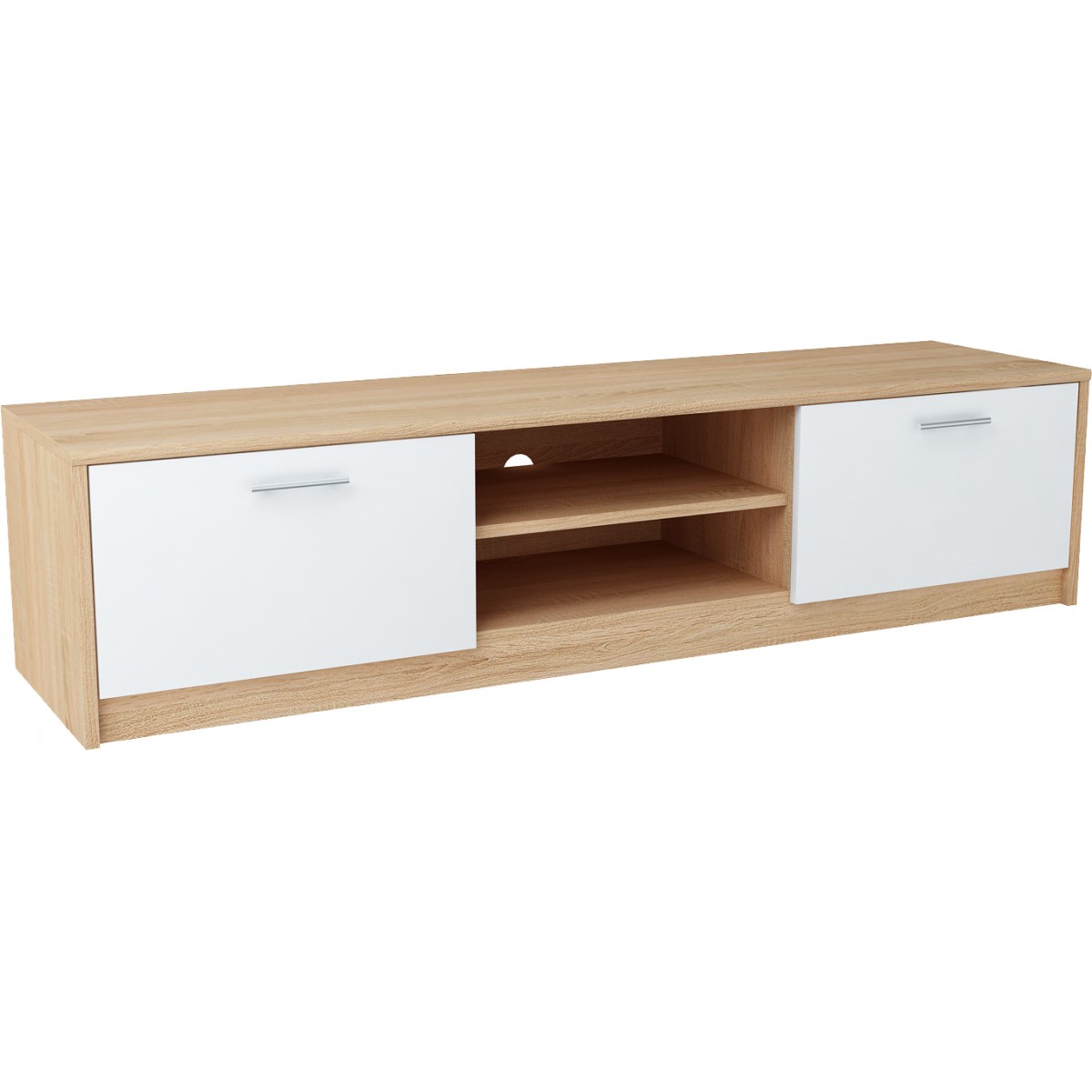 Nowoczesna Komoda RTV biała sonoma JULCIA 160cm