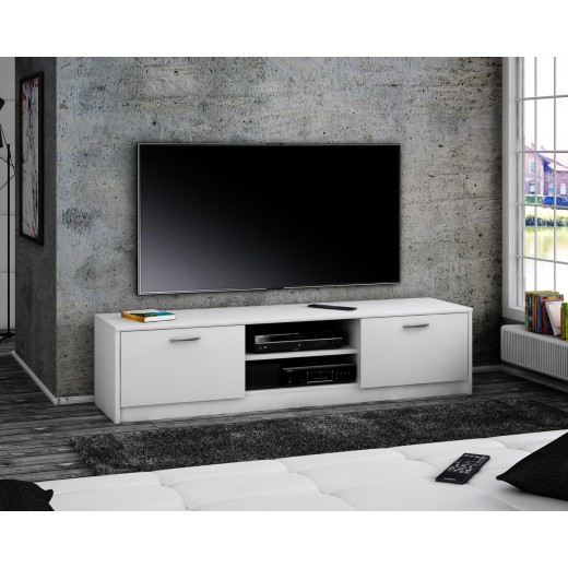 Nowoczesna Komoda RTV biała JULCIA 120cm