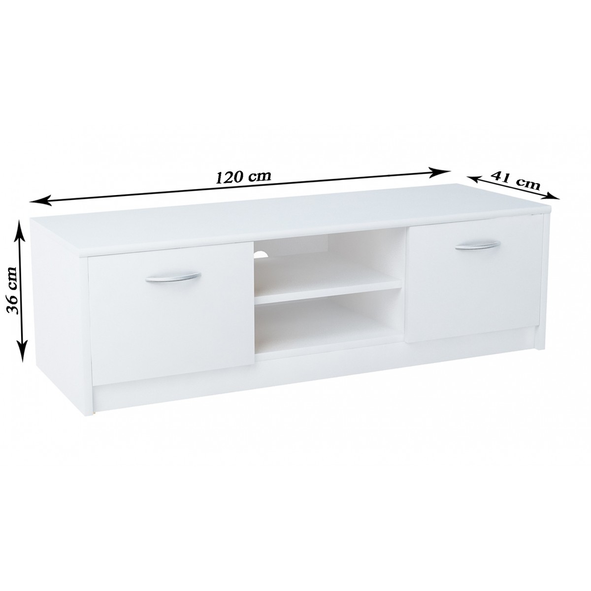 Nowoczesna Komoda RTV biała JULCIA 120cm