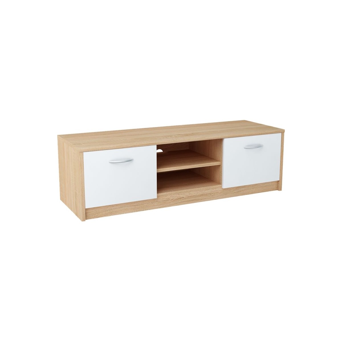 Nowoczesna Komoda RTV biała sonoma JULCIA 120cm