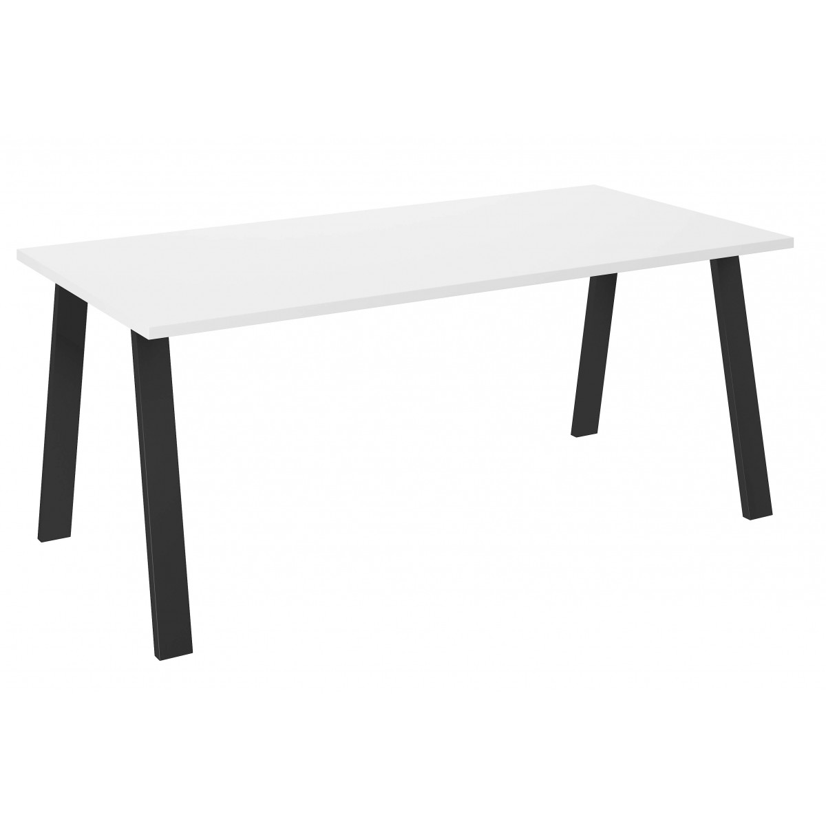 Stół masywny na metalowych nogach Kleo 185x90 biały