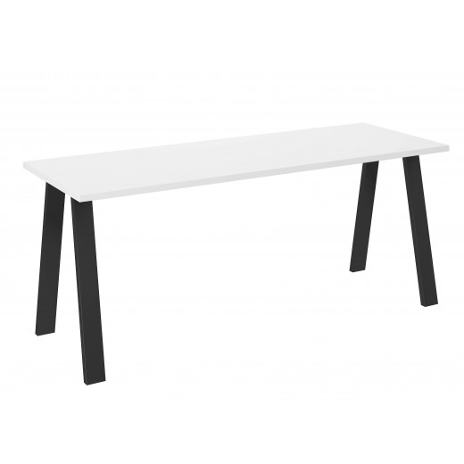 Stół masywny na metalowych nogach Kleo 185x67 biały