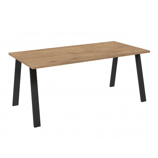 Stół masywny na metalowych nogach Kleo 185x90 dąb lancelot