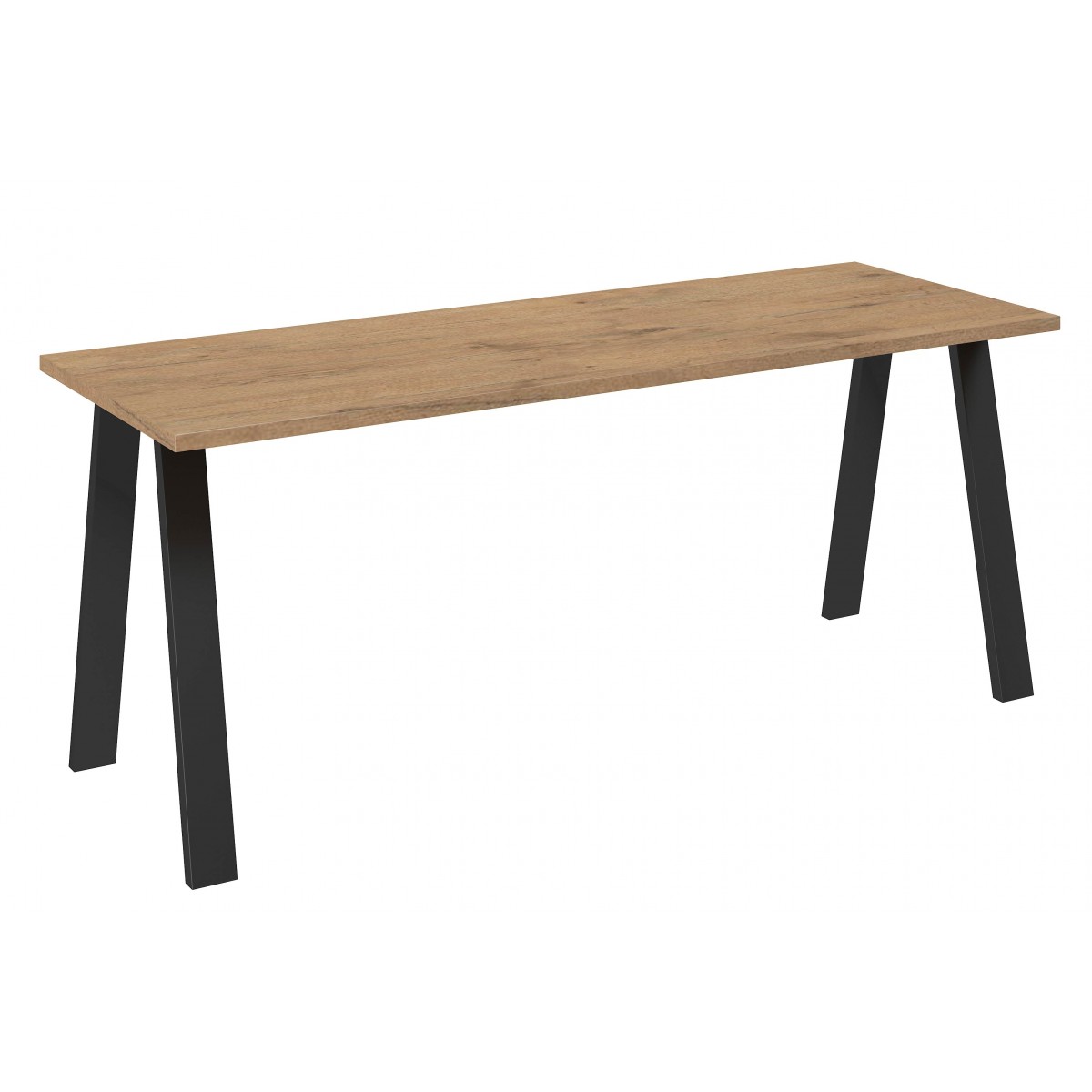 Stół masywny na metalowych nogach Kleo 185x67 dąb lancelot
