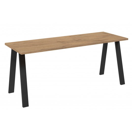 Stół masywny na metalowych nogach Kleo 185x67 dąb lancelot