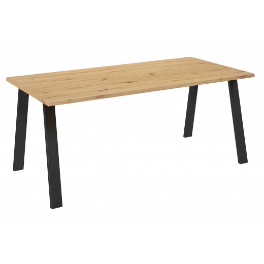 Stół masywny na metalowych nogach Kleo 185x90 dąb artisan