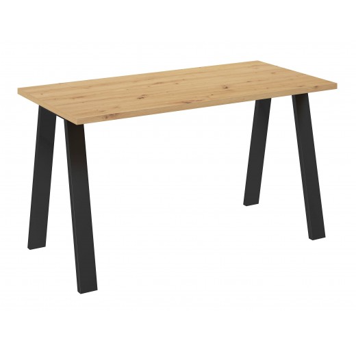 Stół masywny na metalowych nogach Kleo 138x67 dąb artisan