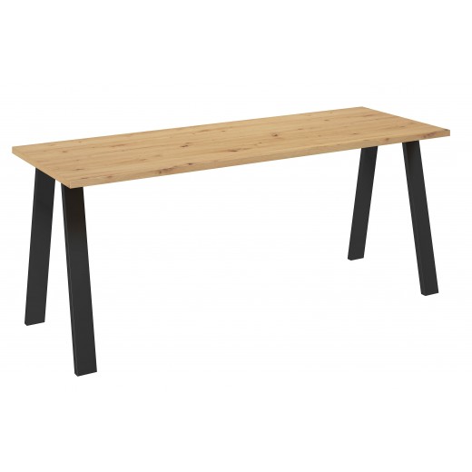 Stół masywny na metalowych nogach Kleo 185x67 dąb artisan